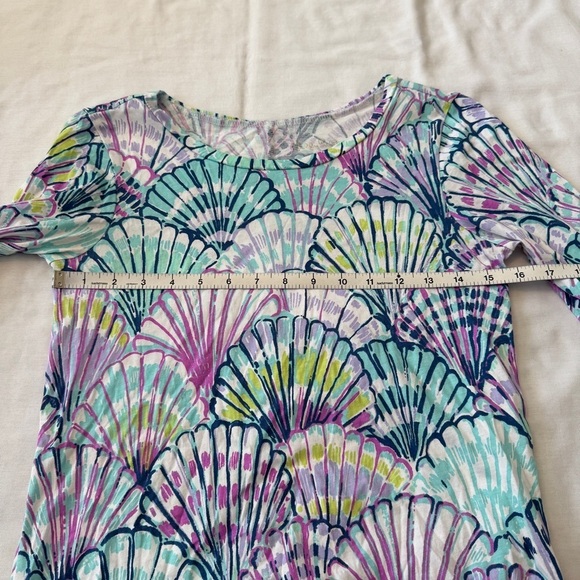 Lilly Pulitzer XS Linden Dress in Serene Blue Oh Shello Seashells Beach Resort - Picture 4 of 7